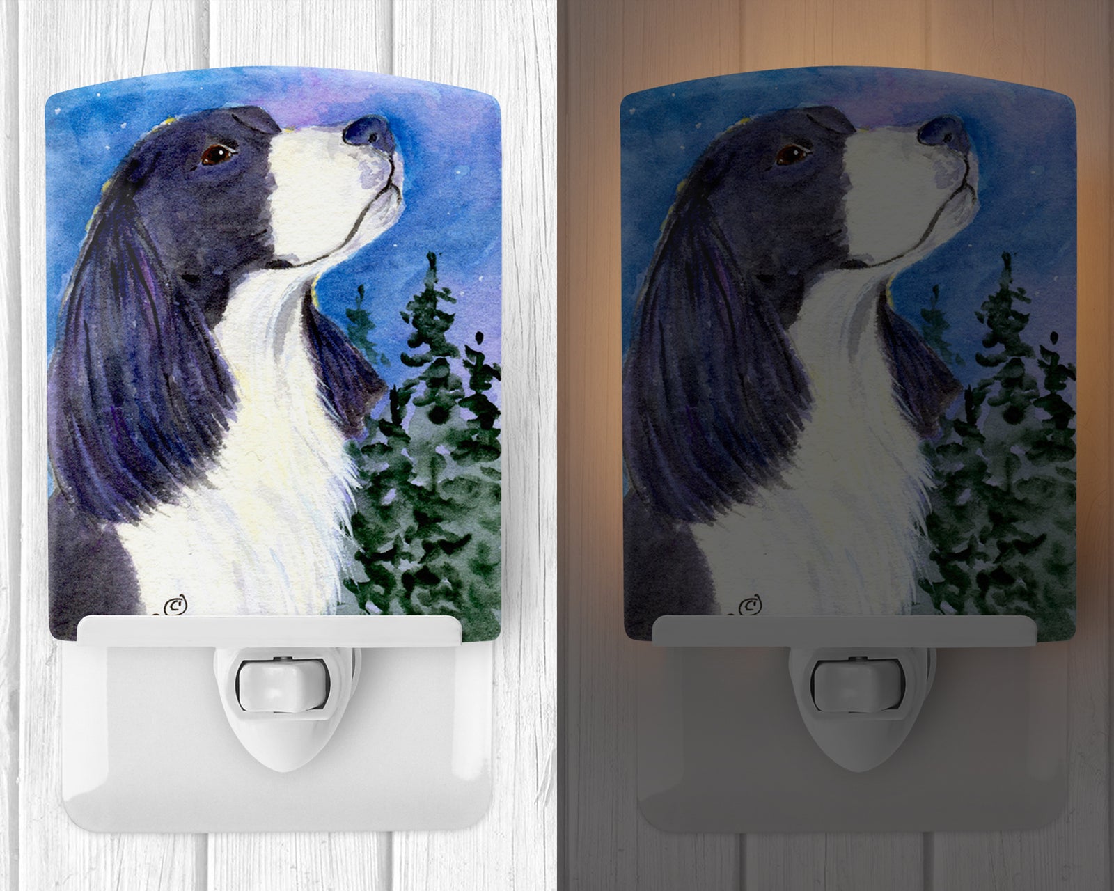 Caroline's Treasures English Springer Spaniel Ceramic Night Light SS8985CNL