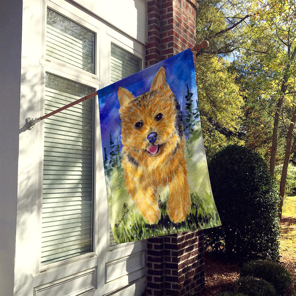 Caroline's Treasures Norwich Terrier Flag Canvas House Size