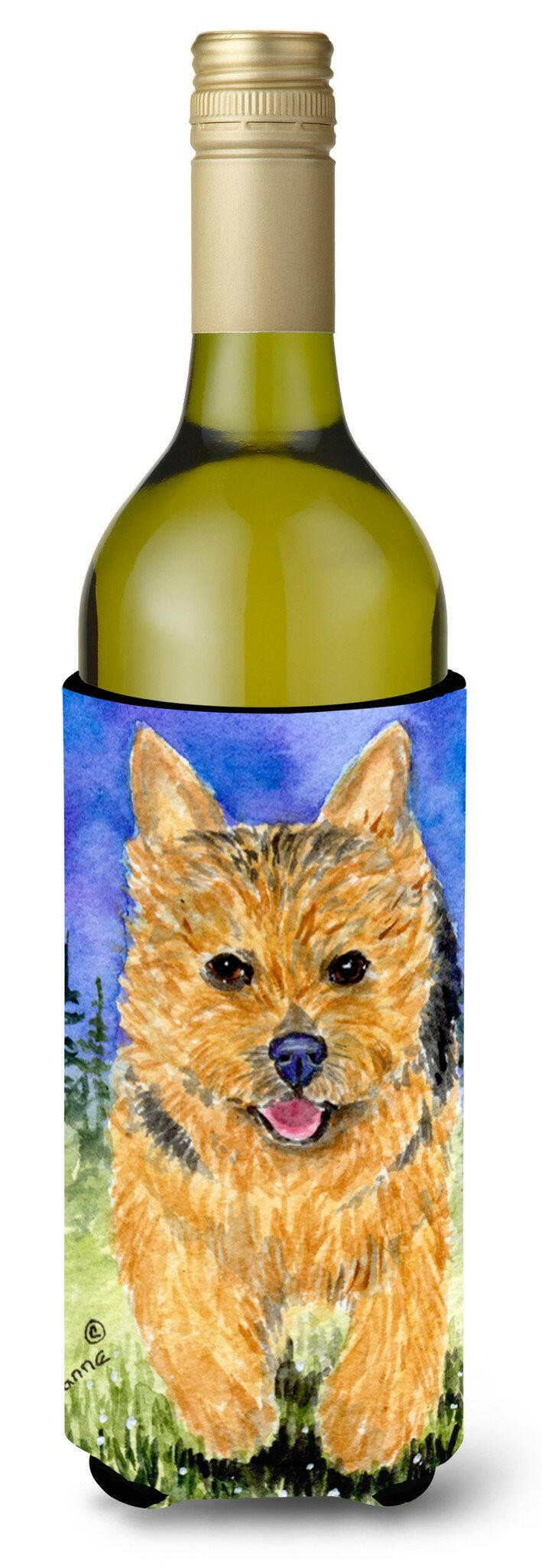 Norwich Terrier Wine Bottle Beverage Insulator Beverage Insulator Hugger SS8993LITERK by Caroline&#39;s Treasures
