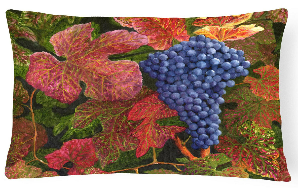 Grapes Of Joy by Malenda Trick Fabric Decorative Pillow TMTR0151PW1216 by Caroline&#39;s Treasures