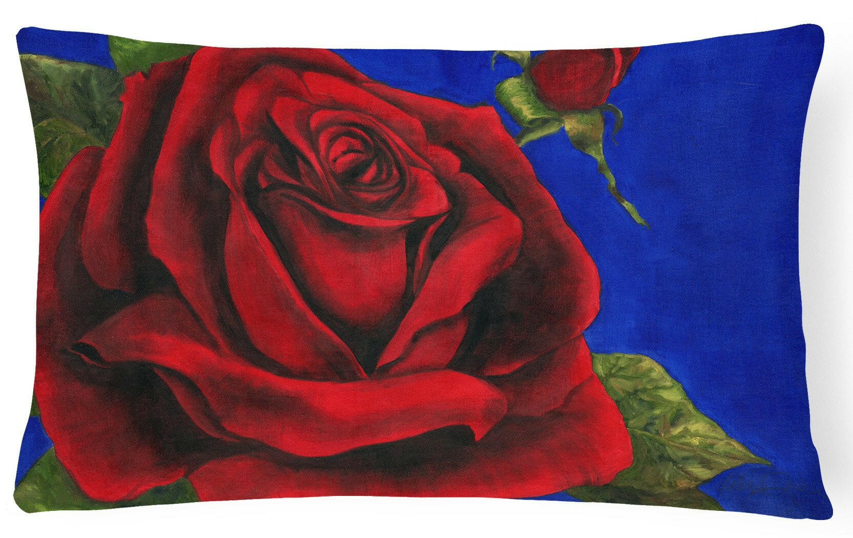 Rose by Malenda Trick Fabric Decorative Pillow TMTR0226PW1216 by Caroline's Treasures