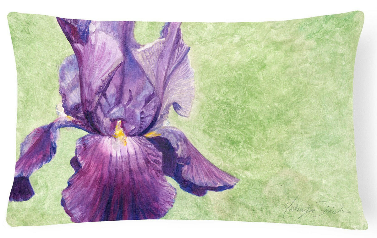 Purple Iris by Malenda Trick Fabric Decorative Pillow TMTR0234PW1216 by Caroline&#39;s Treasures