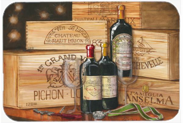 Wine Gran Vin by Malenda Trick Glass Cutting Board Large TMTR0254LCB by Caroline&#39;s Treasures