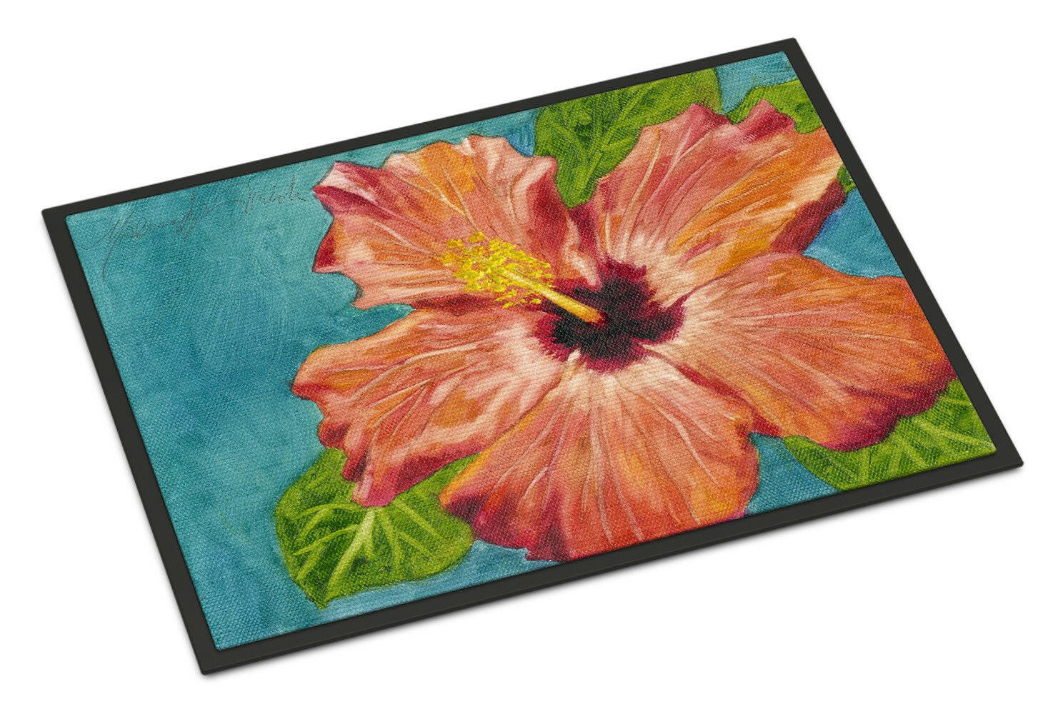 Coral Hibiscus by Malenda Trick Indoor or Outdoor Mat 24x36 TMTR0316JMAT - the-store.com