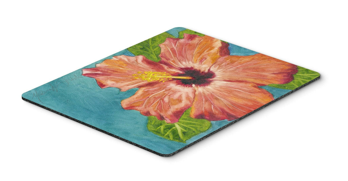 Coral Hibiscus by Malenda Trick Mouse Pad, Hot Pad or Trivet TMTR0316MP by Caroline&#39;s Treasures