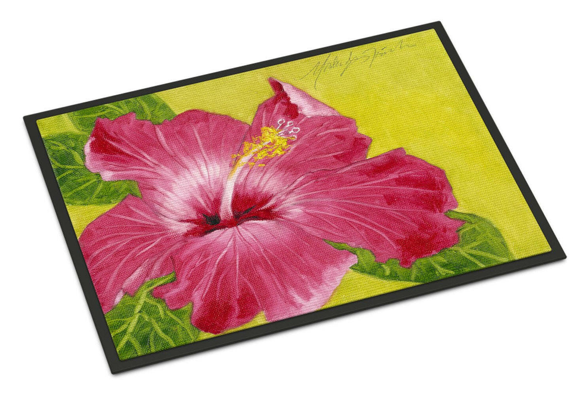 Hot Pink Hibiscus by Malenda Trick Indoor or Outdoor Mat 18x27 TMTR0317MAT - the-store.com