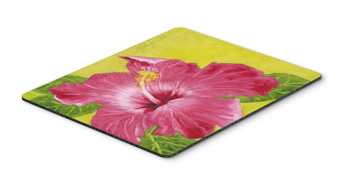 Hot Pink Hibiscus by Malenda Trick Mouse Pad, Hot Pad or Trivet TMTR0317MP by Caroline&#39;s Treasures