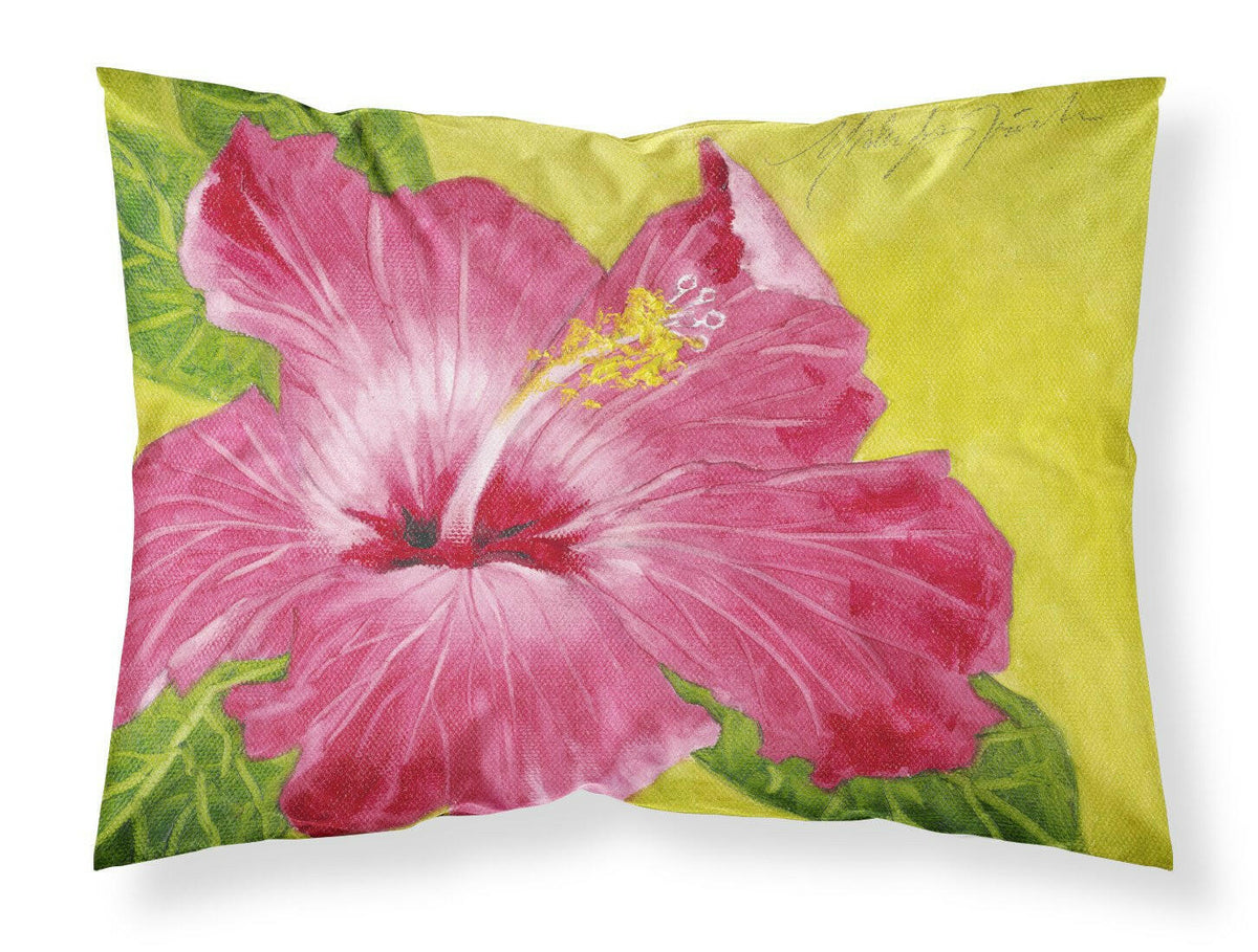 Hot Pink Hibiscus by Malenda Trick Fabric Standard Pillowcase TMTR0317PILLOWCASE by Caroline&#39;s Treasures