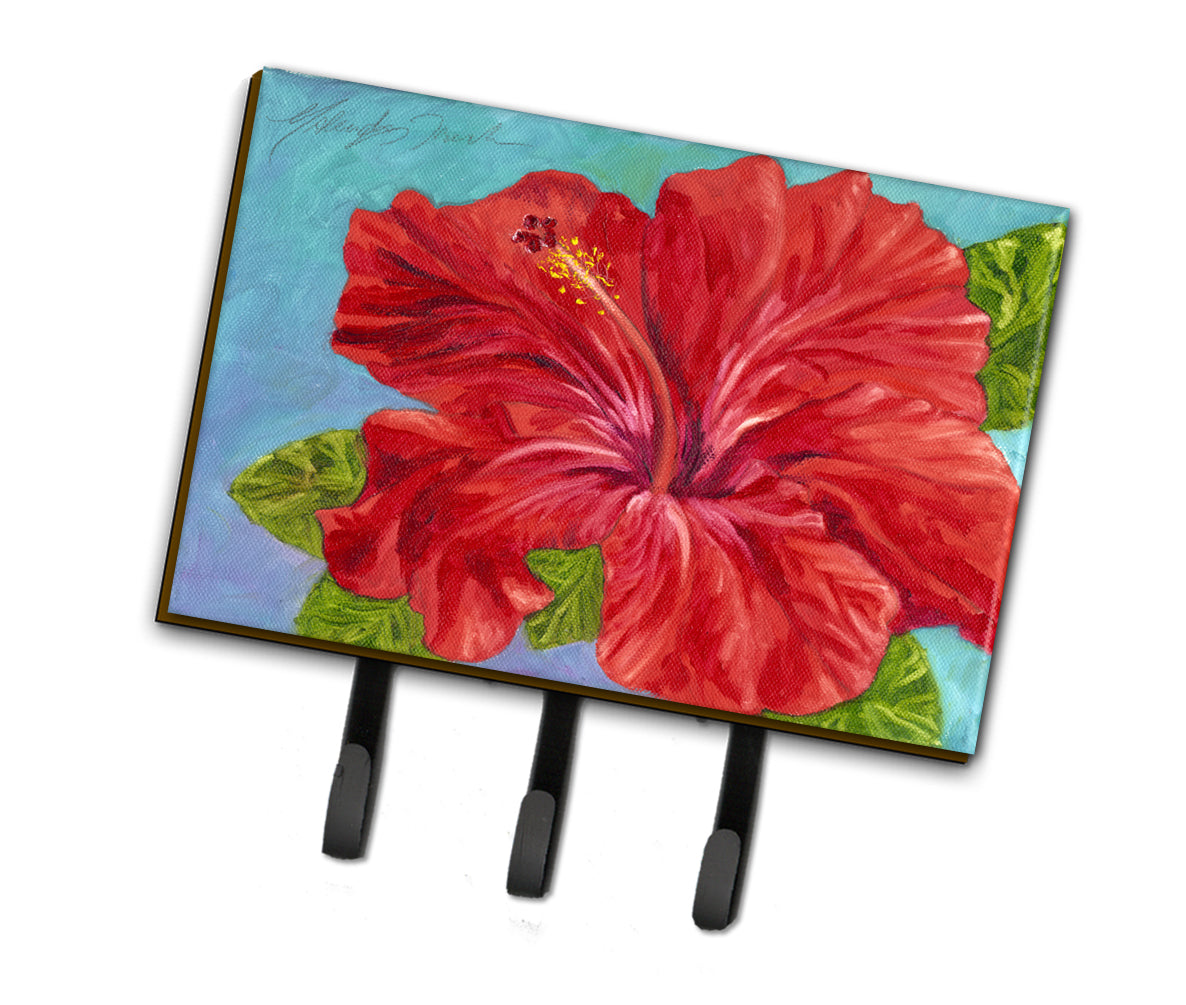 Red Hibiscus by Malenda Trick Leash or Key Holder TMTR0319TH68