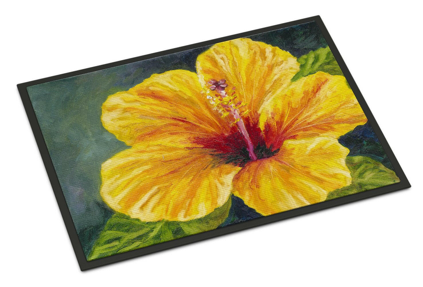 Yellow Hibiscus by Malenda Trick Indoor or Outdoor Mat 24x36 TMTR0321JMAT - the-store.com