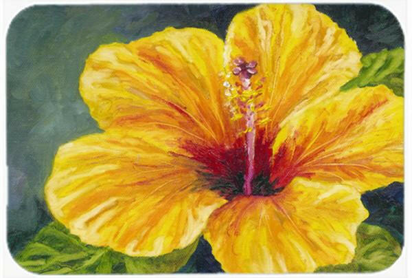 Yellow Hibiscus by Malenda Trick Glass Cutting Board Large TMTR0321LCB by Caroline's Treasures
