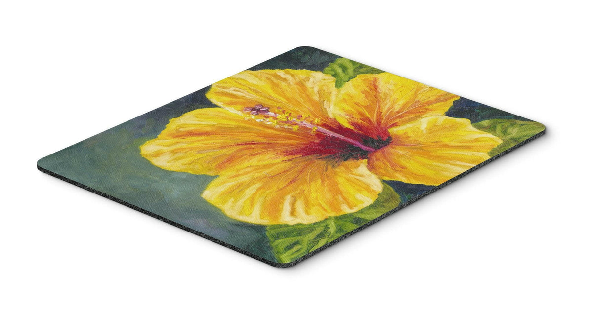Yellow Hibiscus by Malenda Trick Mouse Pad, Hot Pad or Trivet TMTR0321MP by Caroline&#39;s Treasures