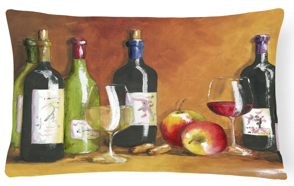 Wine by Malenda Trick Fabric Decorative Pillow TMTR300APW1216 by Caroline&#39;s Treasures