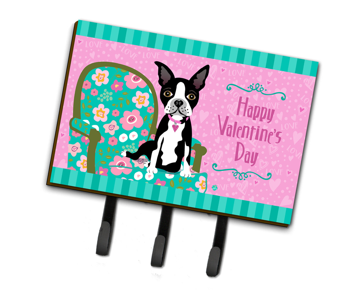 Happy Valentine&#39;s Day Boston Terrier Leash or Key Holder VHA3001TH68