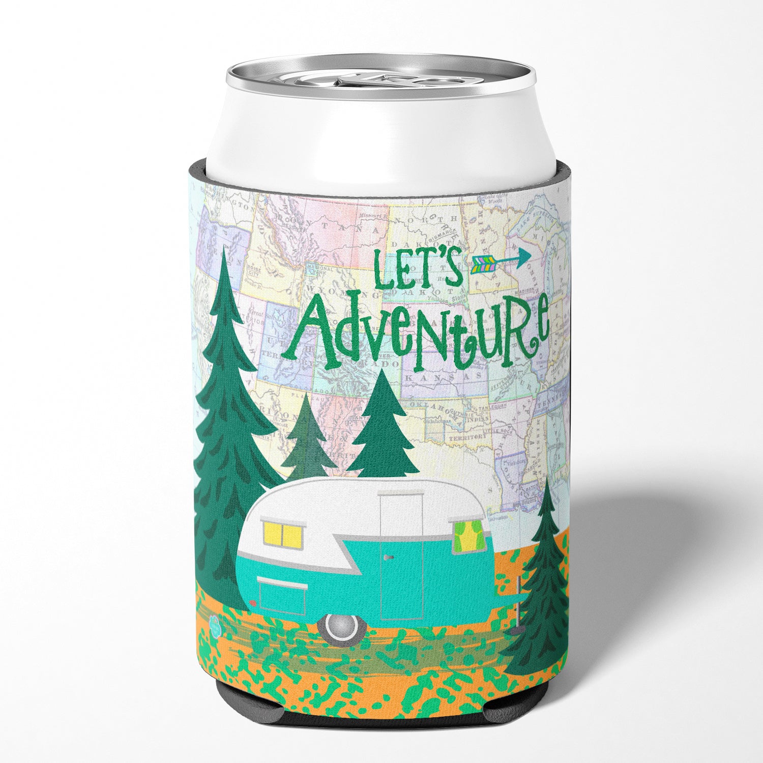 Let's Adventure Glamping Trailer Can or Bottle Hugger VHA3003CC.