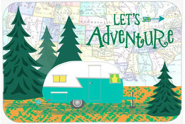Let&#39;s Adventure Glamping Trailer Mouse Pad, Hot Pad or Trivet VHA3003MP by Caroline&#39;s Treasures
