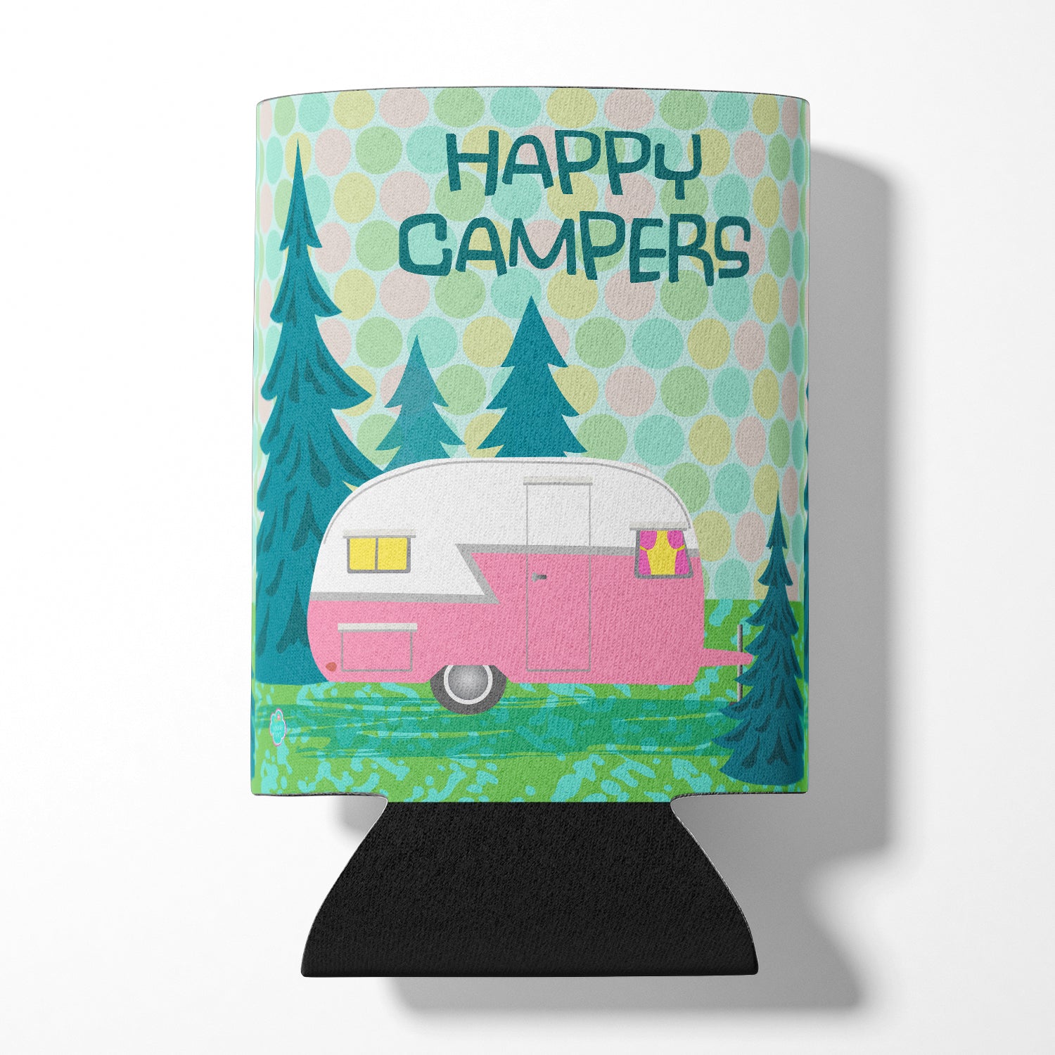 Happy Campers Glamping Trailer Can or Bottle Hugger VHA3004CC.