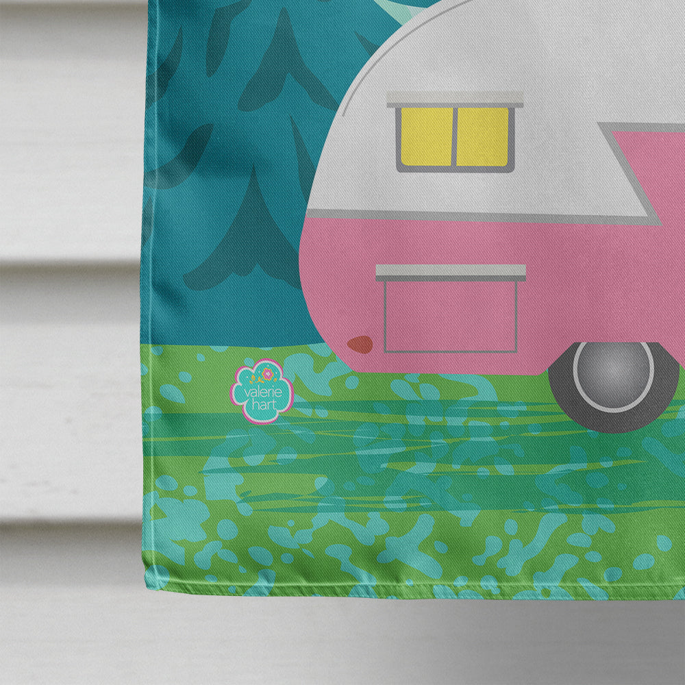 Happy Campers Glamping Trailer Flag Canvas House Size VHA3004CHF  the-store.com.