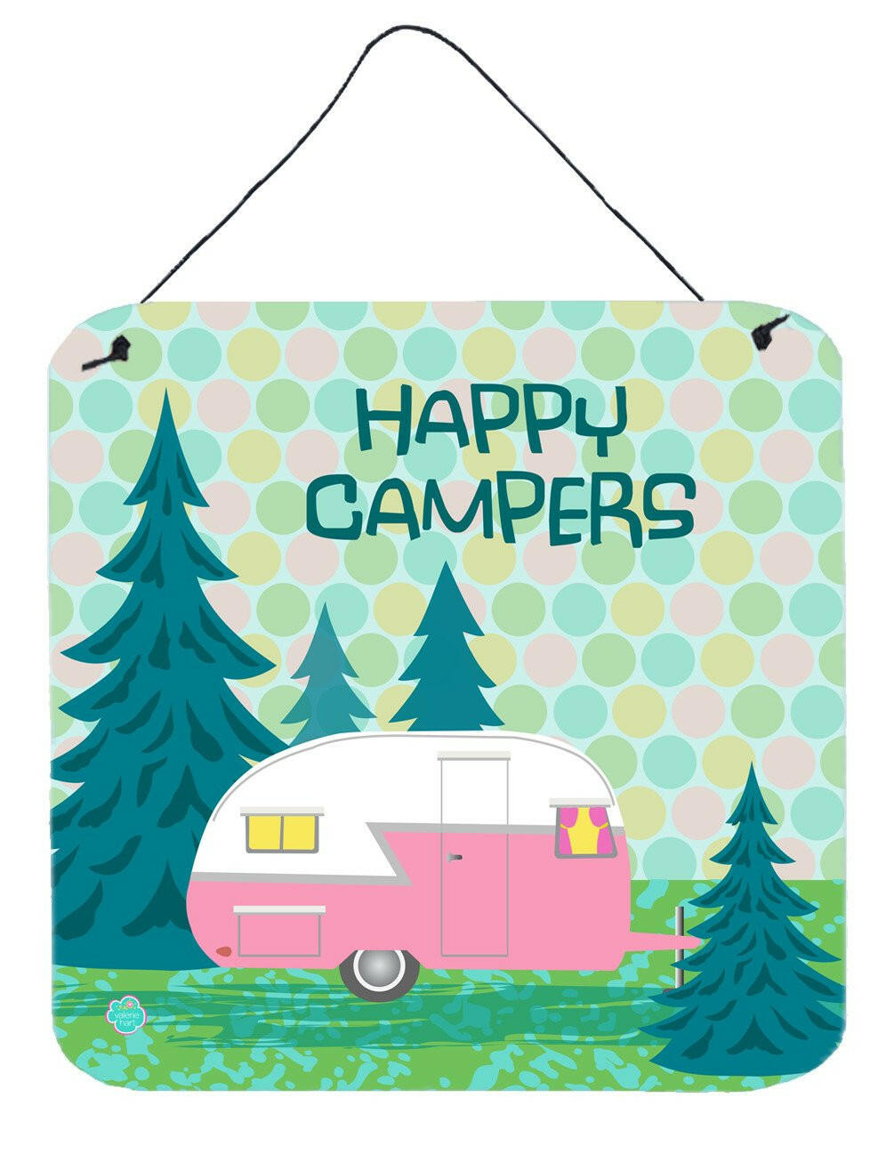 Happy Campers Glamping Trailer Wall or Door Hanging Prints VHA3004DS66 by Caroline&#39;s Treasures
