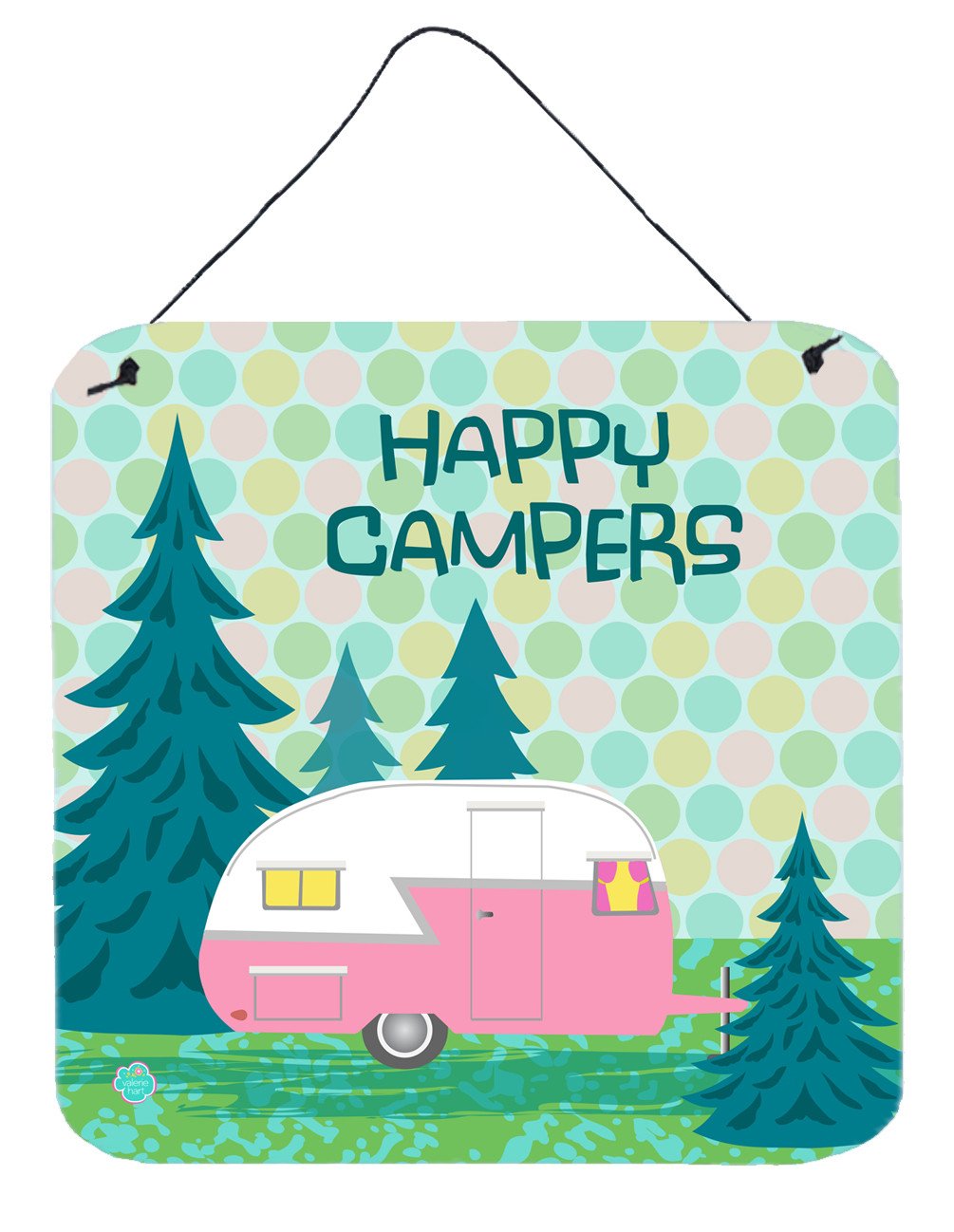 Happy Campers Glamping Trailer Wall or Door Hanging Prints VHA3004DS66 by Caroline's Treasures