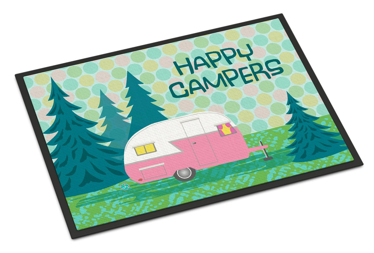 Happy Campers Glamping Trailer Indoor or Outdoor Mat 24x36 VHA3004JMAT by Caroline&#39;s Treasures