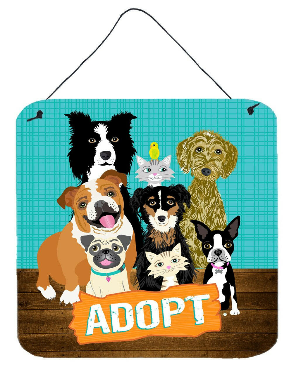 Adopt Pets Adoption Wall or Door Hanging Prints VHA3007DS66 by Caroline&#39;s Treasures