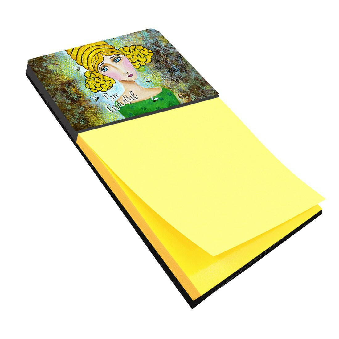 Bee Grateful Girl with Beehive Sticky Note Holder VHA3008SN by Caroline's Treasures