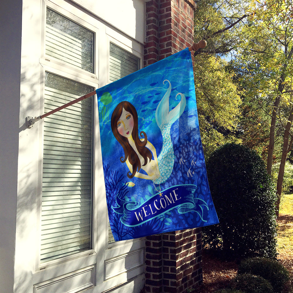 Welcome Mermaid Flag Canvas House Size VHA3010CHF  the-store.com.
