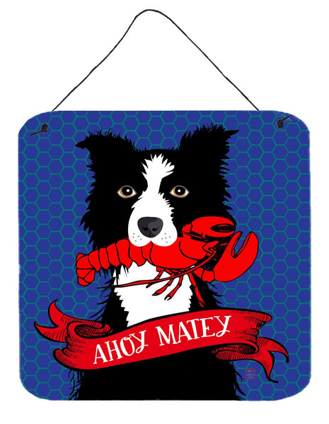 Ahoy Matey Nautical Border Collie Wall or Door Hanging Prints VHA3011DS66 by Caroline's Treasures