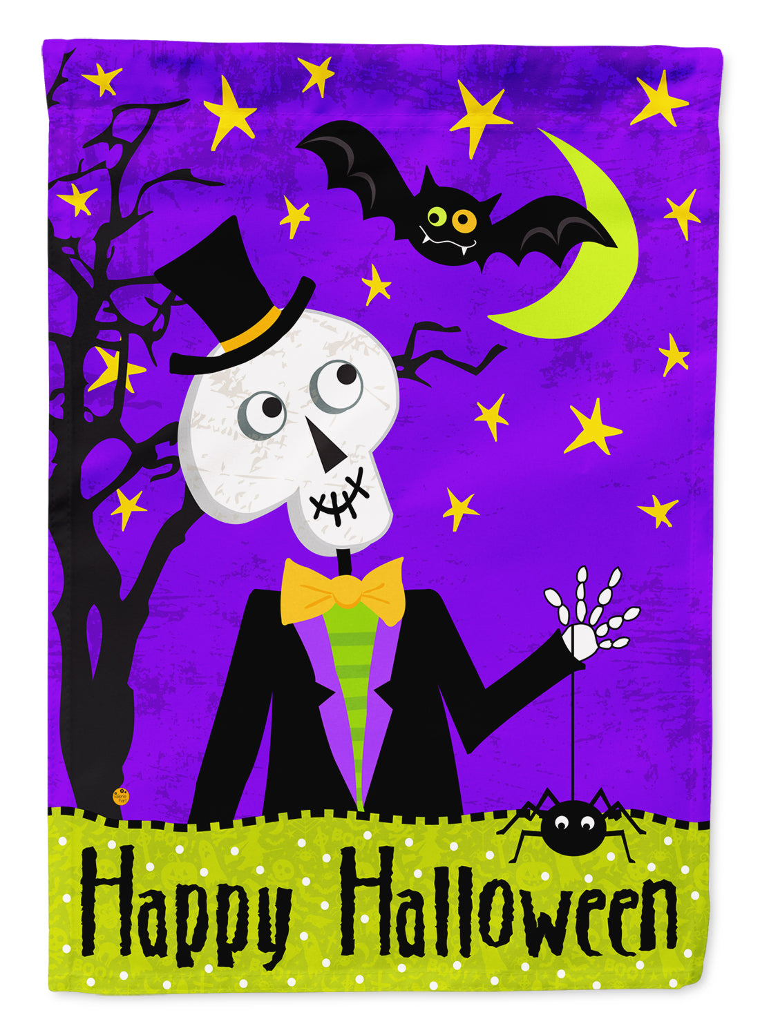 Happy Halloween Skeleton Flag Canvas House Size VHA3014CHF