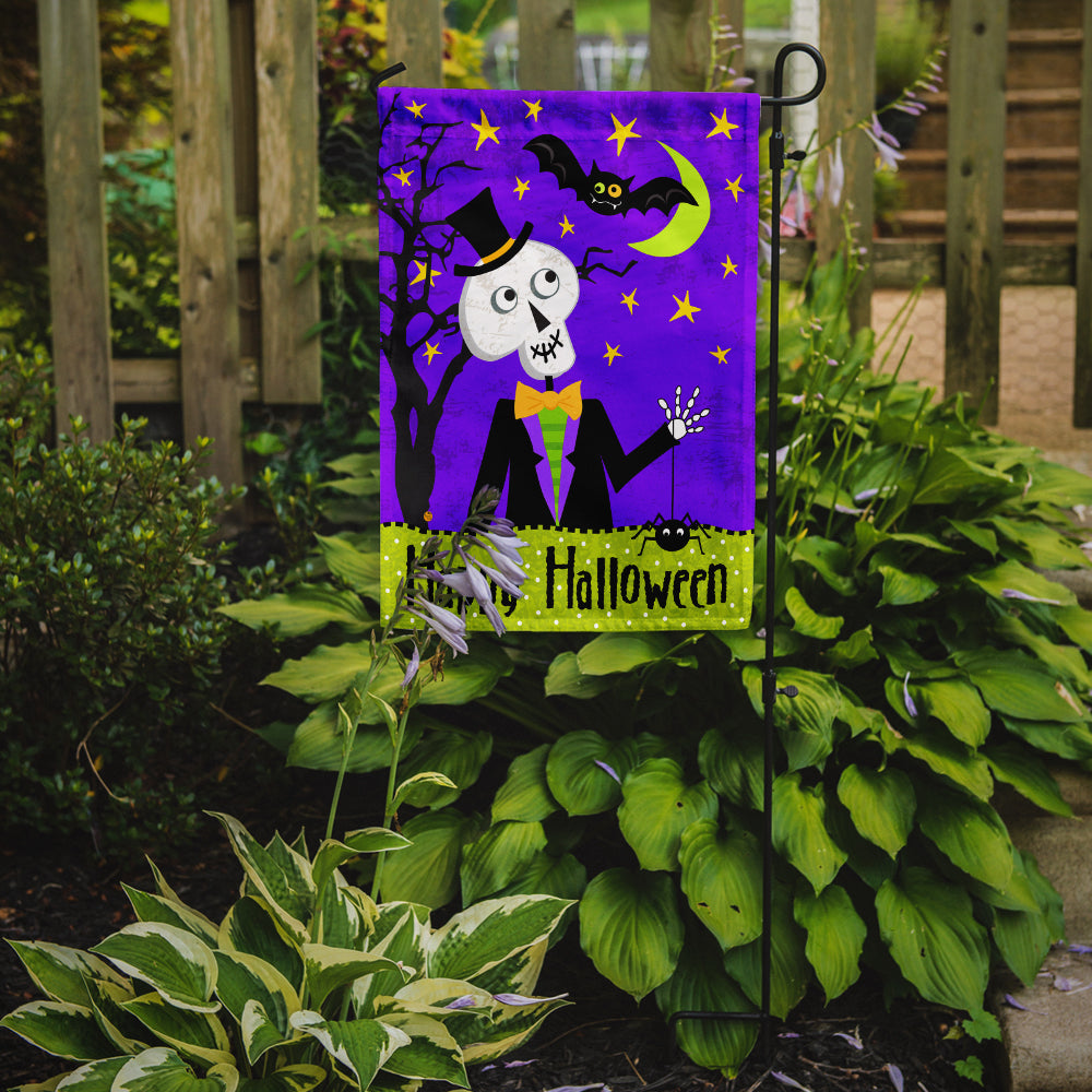 Happy Halloween Skeleton Flag Garden Size VHA3014GF.