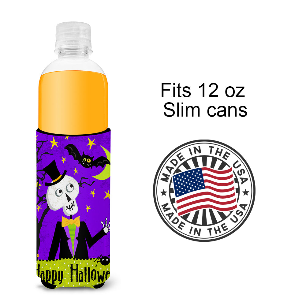 Happy Halloween Skeleton  Ultra Beverage Insulators for slim cans VHA3014MUK