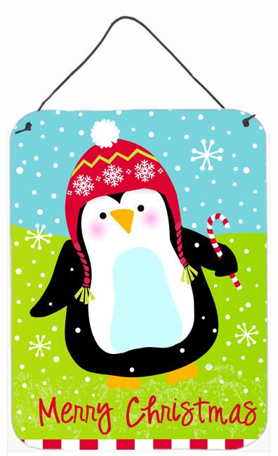 Merry Christmas Happy Penguin Wall or Door Hanging Prints VHA3015DS1216 by Caroline&#39;s Treasures