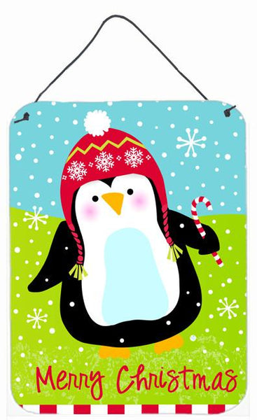 Merry Christmas Happy Penguin Wall or Door Hanging Prints VHA3015DS1216 by Caroline's Treasures