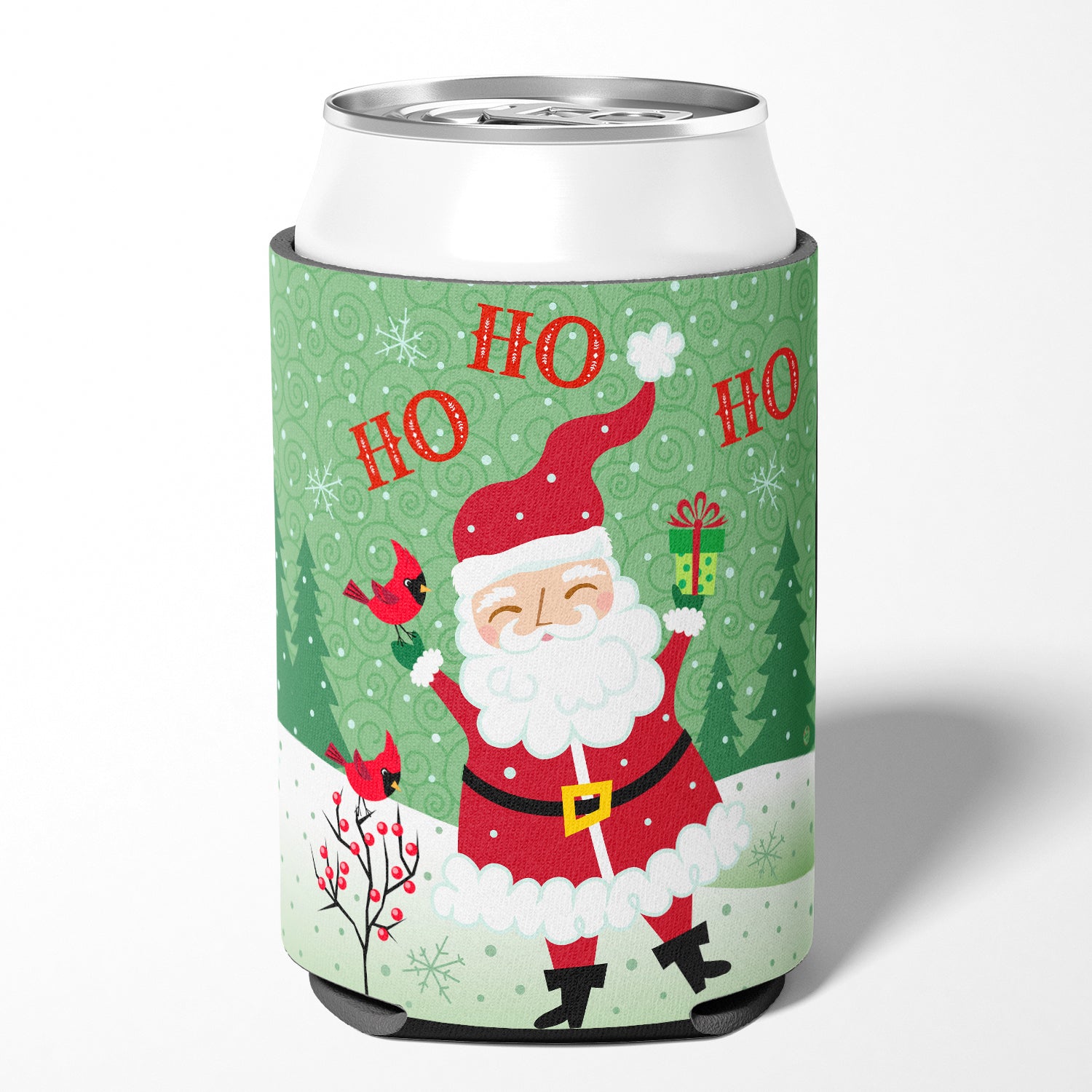 Merry Christmas Santa Claus Ho Ho Ho Can or Bottle Hugger VHA3016CC
