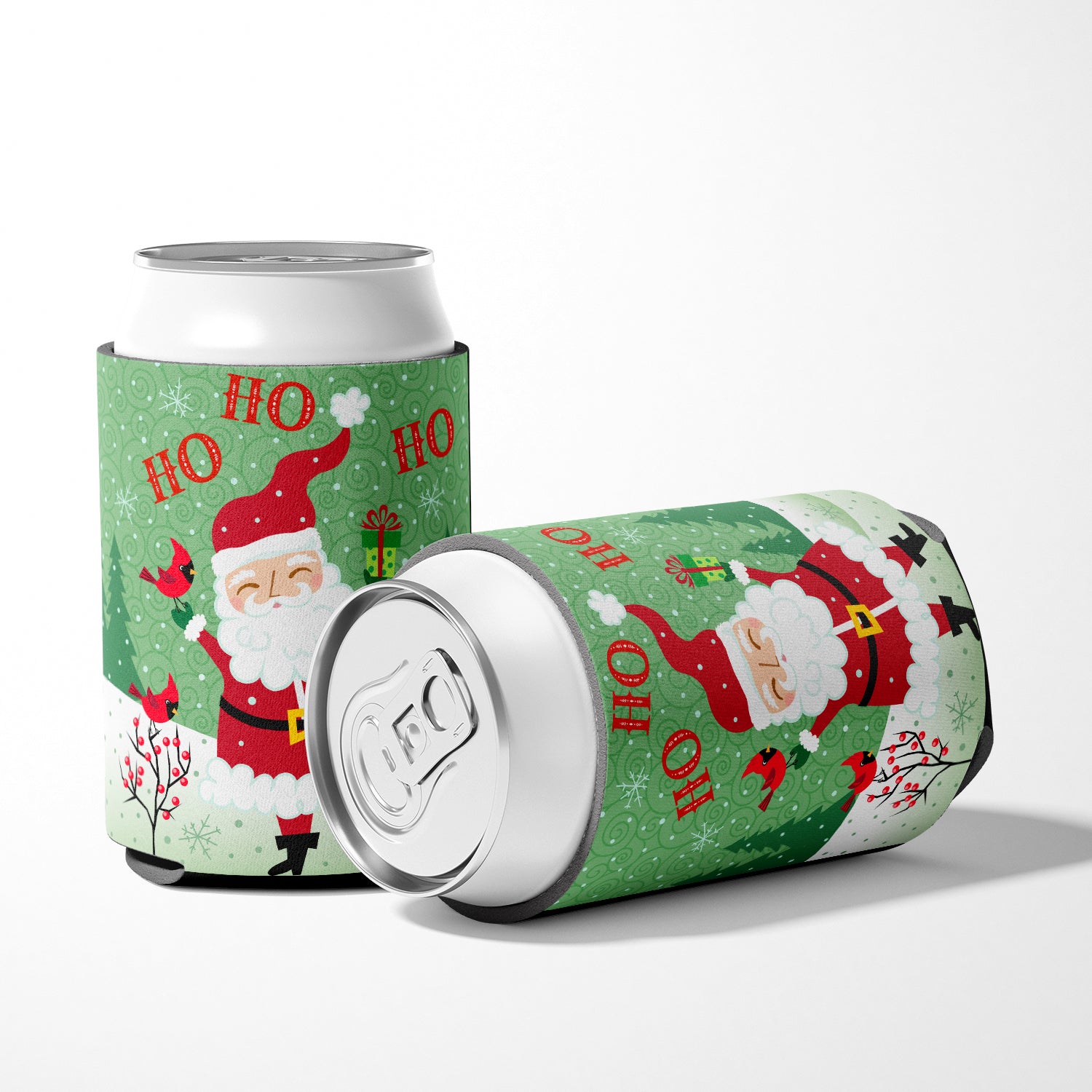 Merry Christmas Santa Claus Ho Ho Ho Can or Bottle Hugger VHA3016CC.