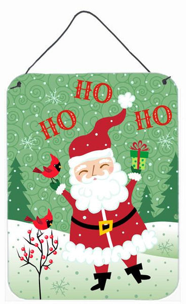 Merry Christmas Santa Claus Ho Ho Ho Wall or Door Hanging Prints VHA3016DS1216 by Caroline's Treasures