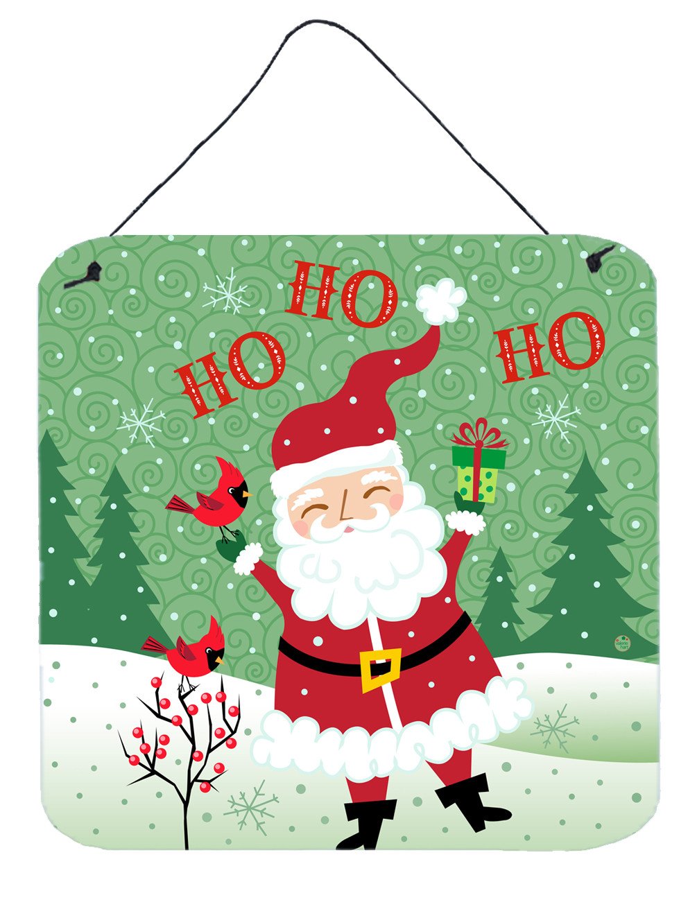 Merry Christmas Santa Claus Ho Ho Ho Wall or Door Hanging Prints VHA3016DS66 by Caroline&#39;s Treasures