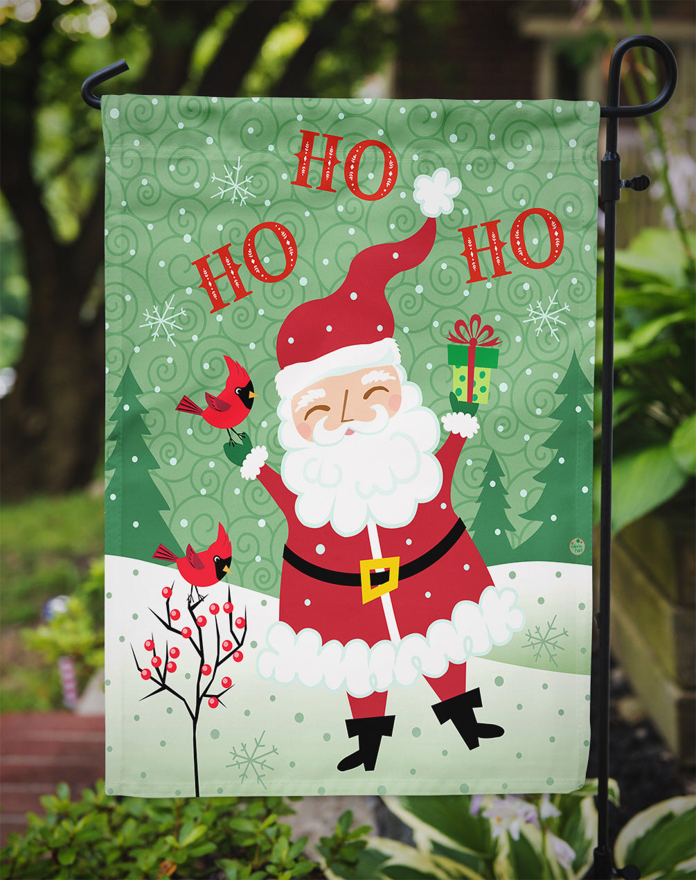 Merry Christmas Santa Claus Ho Ho Ho Flag Garden Size VHA3016GF