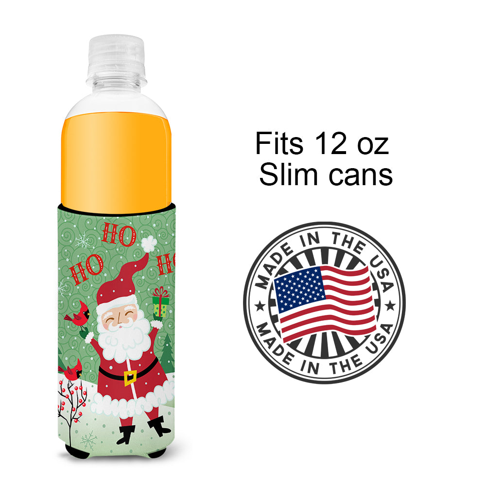 Merry Christmas Santa Claus Ho Ho Ho  Ultra Beverage Insulator for slim cans VHA3016MUK  the-store.com.