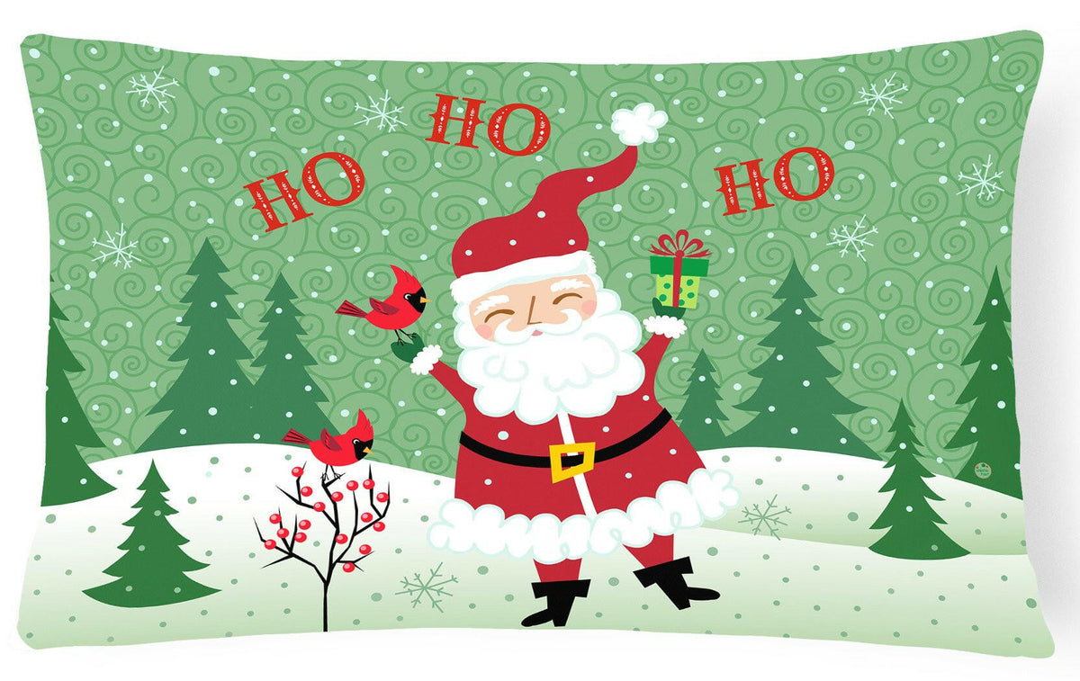Merry Christmas Santa Claus Ho Ho Ho Fabric Decorative Pillow VHA3016PW1216 by Caroline&#39;s Treasures