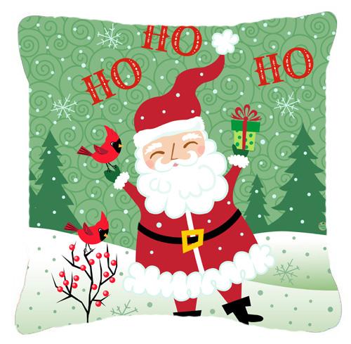 Merry Christmas Santa Claus Ho Ho Ho Fabric Decorative Pillow by Caroline&#39;s Treasures