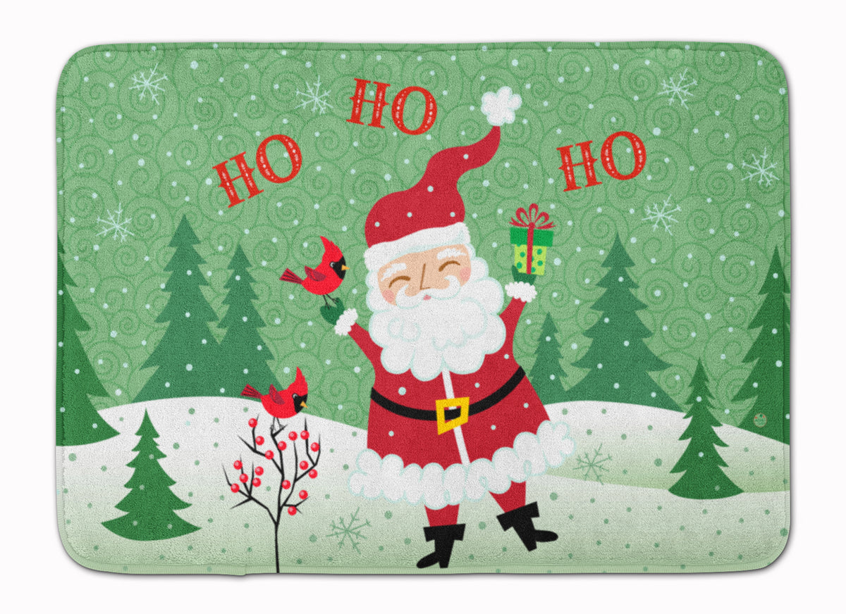 Merry Christmas Santa Claus Ho Ho Ho Machine Washable Memory Foam Mat VHA3016RUG - the-store.com