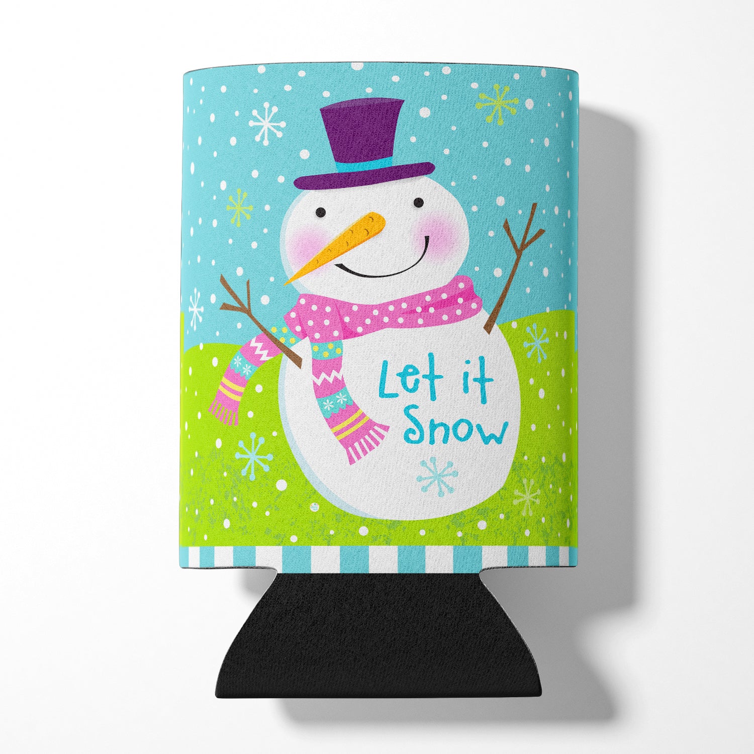 Christmas Snowman Let it Snow Can or Bottle Hugger VHA3017CC