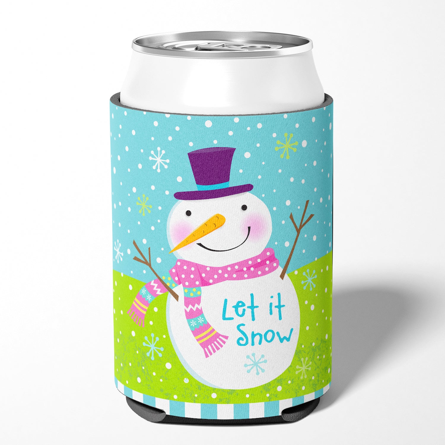 Christmas Snowman Let it Snow Can or Bottle Hugger VHA3017CC.
