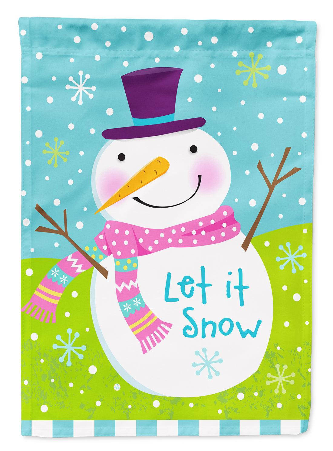 Christmas Snowman Let it Snow Flag Canvas House Size VHA3017CHF  the-store.com.