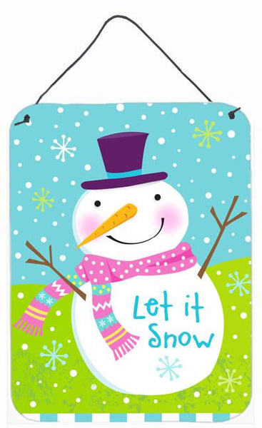 Christmas Snowman Let it Snow Wall or Door Hanging Prints VHA3017DS1216 by Caroline's Treasures