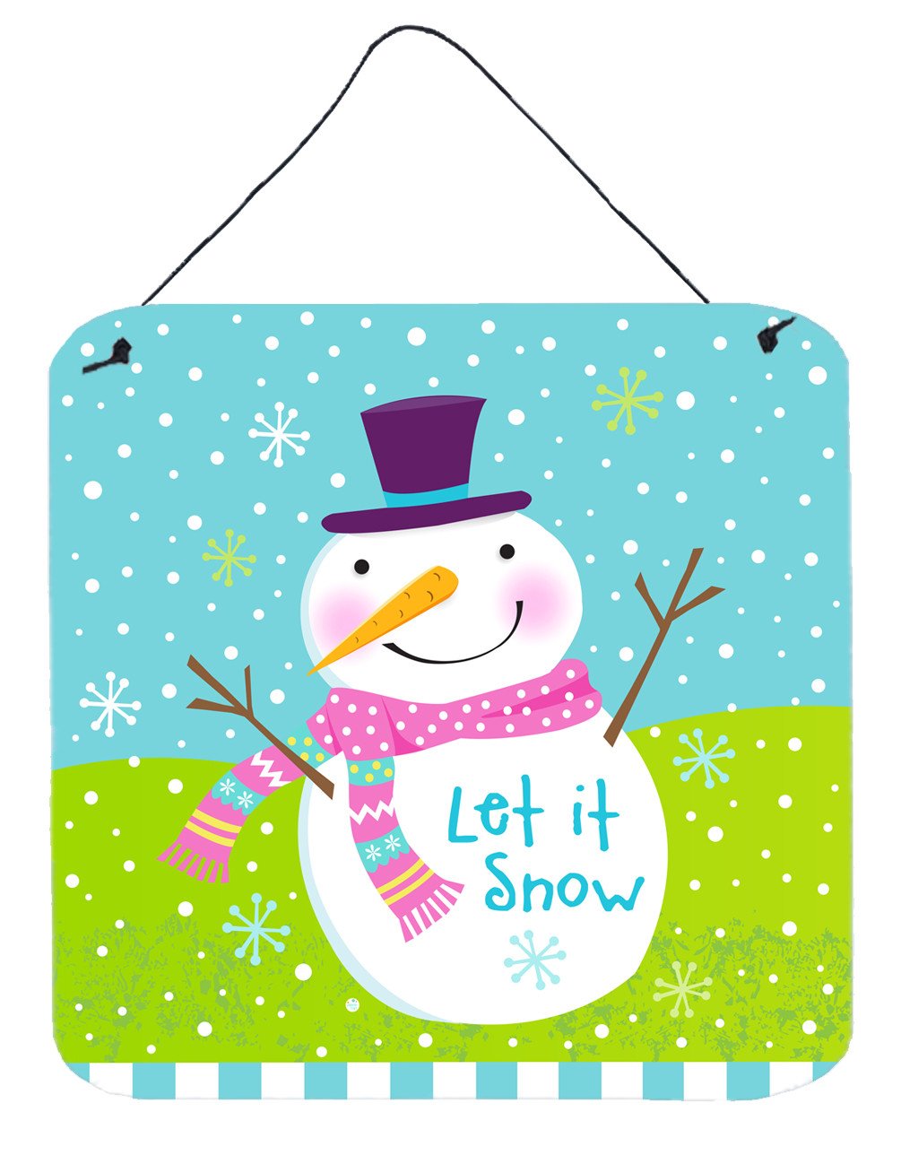 Christmas Snowman Let it Snow Wall or Door Hanging Prints VHA3017DS66 by Caroline&#39;s Treasures