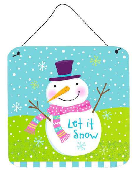 Christmas Snowman Let it Snow Wall or Door Hanging Prints VHA3017DS66 by Caroline's Treasures