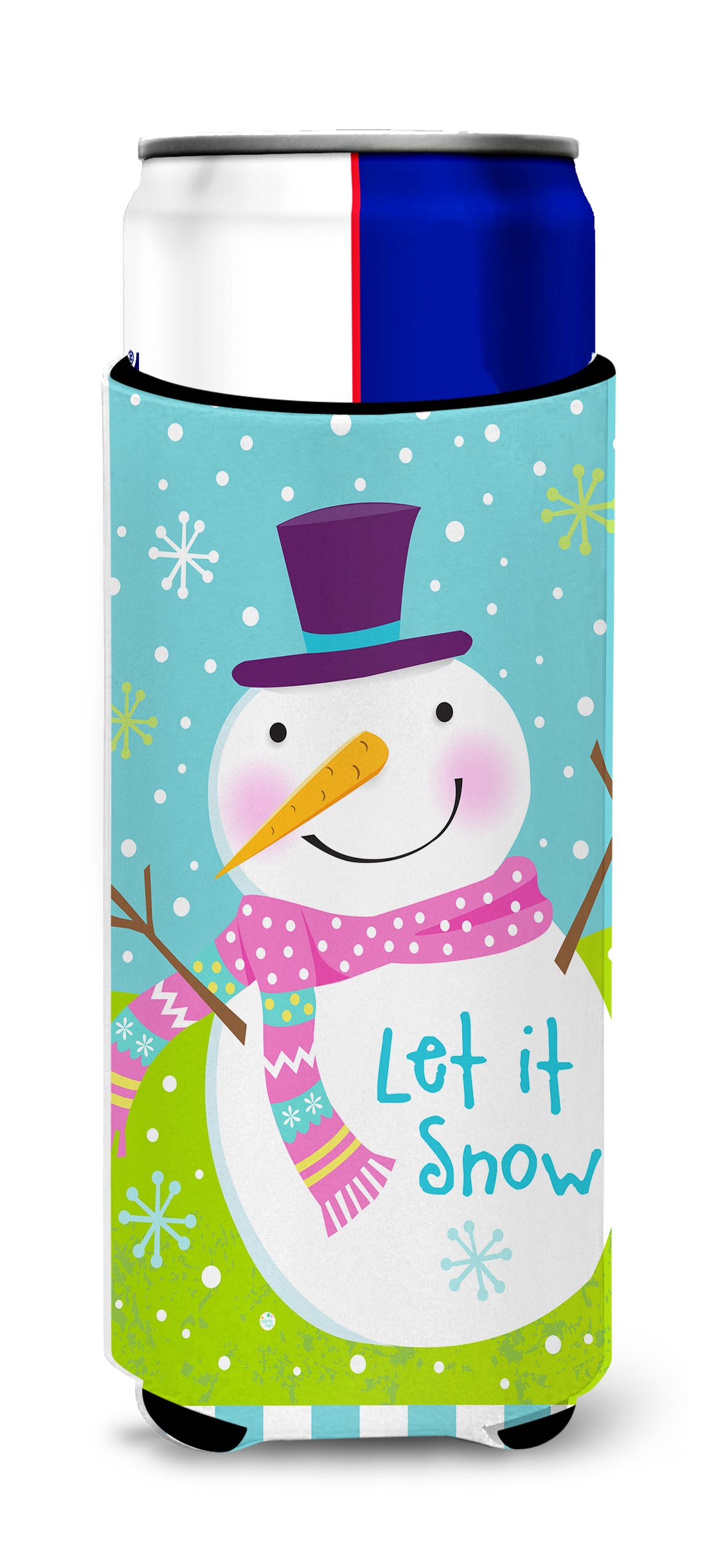 Christmas Snowman Let it Snow  Ultra Beverage Insulators for slim cans VHA3017MUK